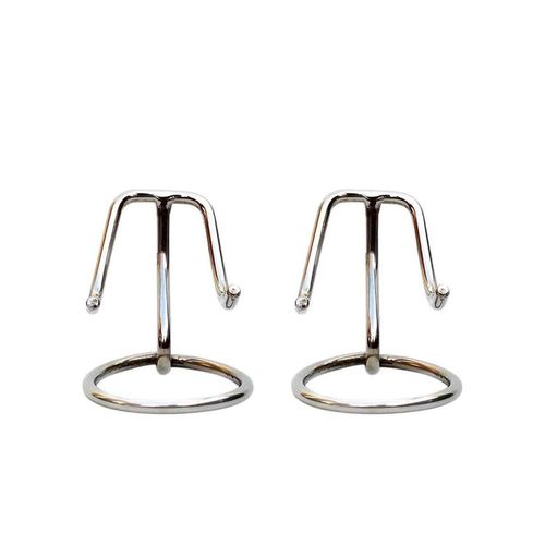 Cremation Urns Ashes Set Of Two Heart Keepsake Stands (Silver)