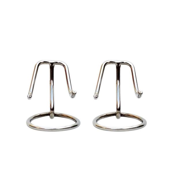 Cremation Urns Ashes Set Of Two Heart Keepsake Stands (Silver)
