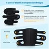iDonua Lymphedema Calf Compression Brace Wrap - with 6 Adjustable Cross Straps‌