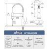 APPASO Kitchen Faucet with Soap Dispenser, SUS304 Pull Down Kitchen Faucet Co...