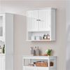 Bathroom Wall Cabinet with Open Compartment and Adjustable Shelf