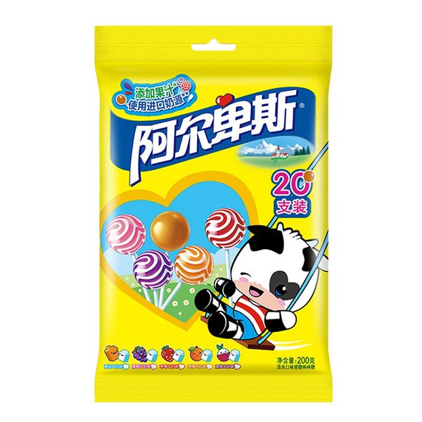 Shanghai Specialty: Bufandi Alps or Alpenliebe Lollipop Hard Candy 120g/4.2oz (Mixed Flavor)