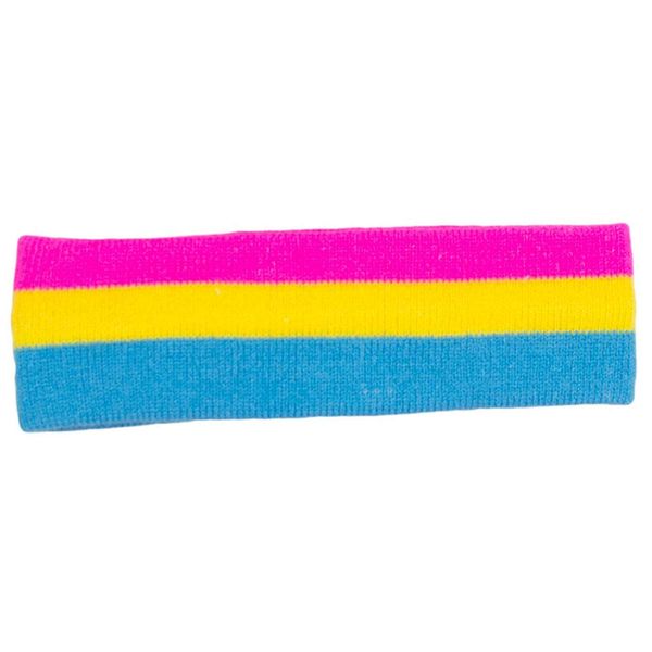 Pansexual Pride Knit Sweatband Headband