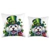 Maltese Dog St Patricks Day Artwork Throw Pillow