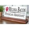 Indiana University Nameplate for IU Alumni or Graduation Gift - Solid Marble Des