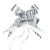 M METERXITY 40 Pack Iridescent Pull Bows - Presents Wrap String Bow, (2.2" Silver Tone)