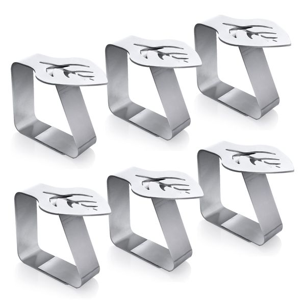 ProTensils 6Pcs Decorative Flower Tablecloth Clips for Picnics, Outdoor Tablecloth Clip, Flower Table Clip, Picnic Clips