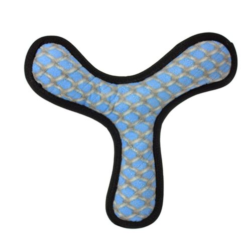 TUFFY - World's Tuffest Soft Dog Toy - MEGA Boomerang - Squeakers - Multiple Layers. Made Durable, Strong & Tough. Interactive Play (Tug, Toss & Fetch). Machine Washable & Floats. (Chain Link)