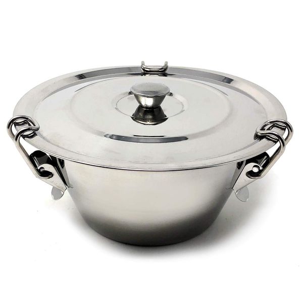 MGE - Pudding Mould with Lid - Stainless Steel Pudding Steamer - Nonstick Coating - Ø 16 cm