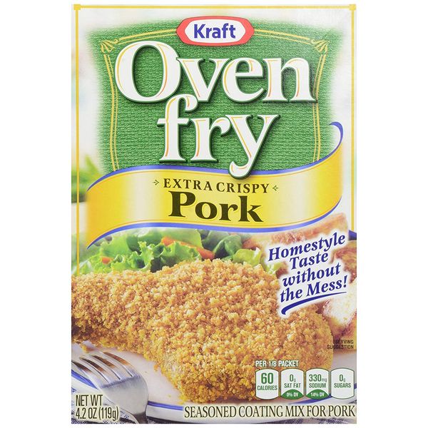 Kraft Oven Fry Seasoned Coating Mix for Pork, Extra Crispy, 4.2 oz (Pack of 4)