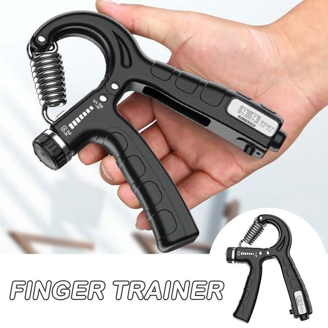 Finger Strengthener Adjustable Spring with Digital Counter 5-60kg Hand Grip  - China Hand Grip and Finger Strengthener price