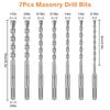 7Pcs SDS Plus Drill Bit Set Carbide Tip Rotary Hammer Masonry Concrete Drill Bit