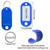 BetterJonny Plastic Key Tags, 100pcs Plastic Tags Keychains Name Tags Plastic ID Luggage Key Ring Tags