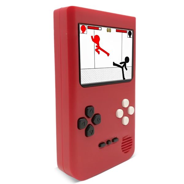 Handheld Game Console -2.4-inch HD Screen, 218 Video Games, Mini Arcade Electronic Toy Birthday Gift, Suitable for Children and Adults, Needs 3 AAA Batteries (Red)