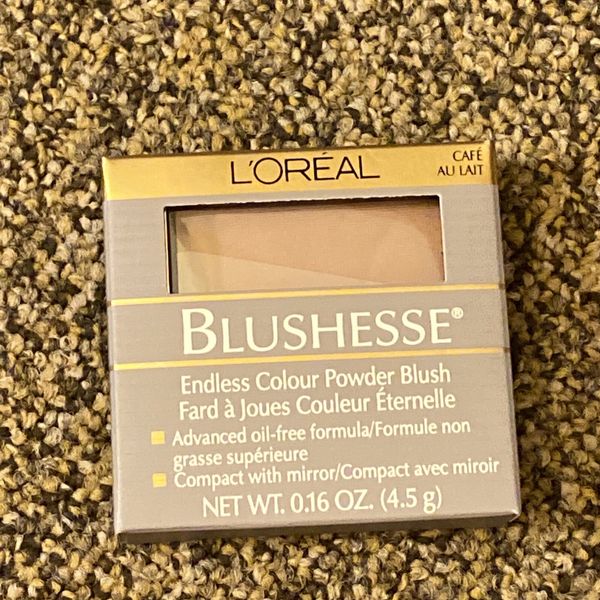 L'OREAL BLUSHESSE ENDLESS COLOUR POWDER BLUSH, CAFE AU LAIT ,RARE