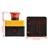 Heschen Red Sign Momentary Emergency Stop Switch Push Button Switch 660V 10A with Box NC