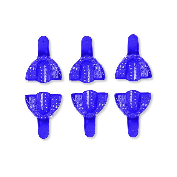 VSDent Dental Impression Trays - Pack of 12 Blue (Medium Upper # 3)