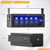 5 Gang Rocker Switch Panel Box 12V 24V DC Waterproof LED PD QC3.0 USB Voltmeter