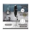 Milk Frother Handheld Detachable with Egg Beating Head, Stand. BLACK