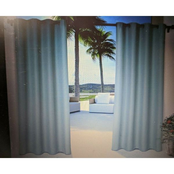 Exclusive Home Indoor/Outdoor Solid Cabana Grommet Top Curtain Panels 54 x 108"