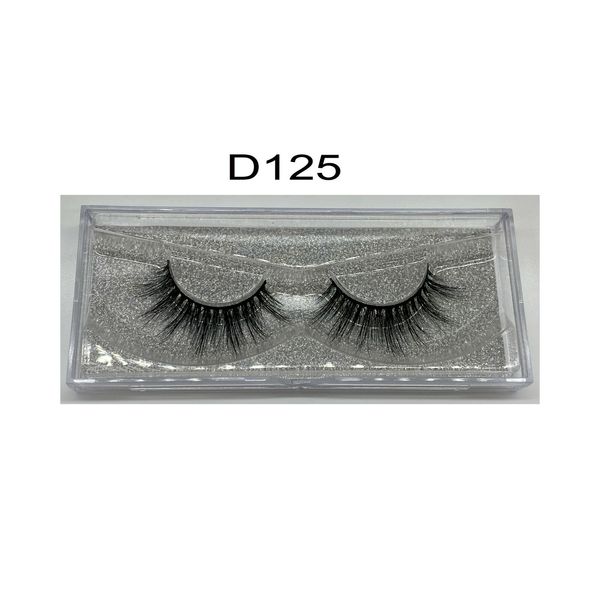 100% Real Mink Strip Lashes - False Individual Eyelashes D125 eyelash extensions