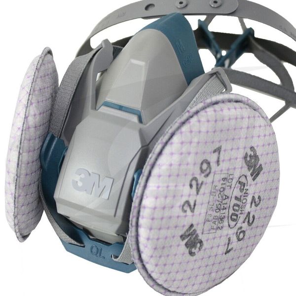 3M Quick Latch Half Face Respirator Facepiece Mask & P100 Particulate Filter LRG