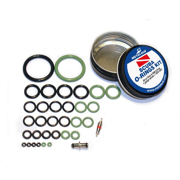 O Ringe Tauchen KIT, Air & Nitrox 34 stücke Metal sub