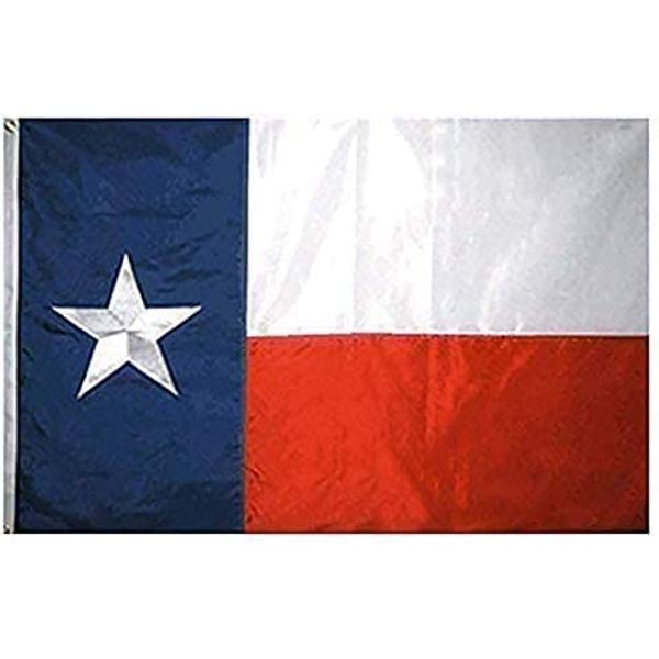 6x10 FT Nylon Texas Embroidered Flag - TX