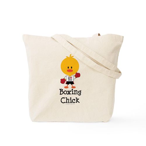 CafePress Boxing Chick Tote Bag Reusable Natural Beige Canvas Shopping Bag