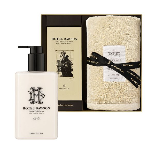 Hotel Dawson Serum &amp; Towel Set 320ml (Floral/Citrus/Whiskey)