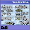 Greenstuff World Waterslide Decal Train & Graffiti Silver & Gold Phrase Set Plastic Model Decal GSWD-2008