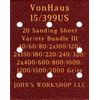 VonHaus 15/399US - 17 Different Grits - 20 Sheet Variety Bundle III