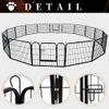 31.5"x23.6" 8-Panel Black Pet Playpen with Single Door