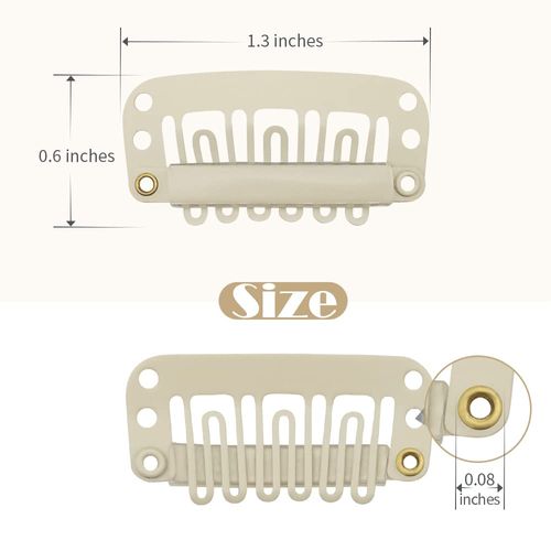 Dreamlover Wig Clips, Small, Clips for Blonde Extensions, Wigs Snap Clips, Pack of 30