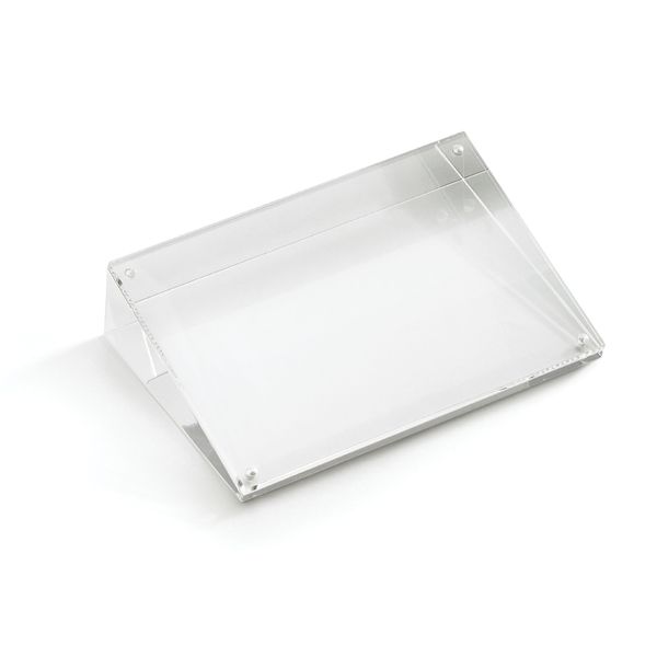 Acrylic Slanted Rectangular Card Holder 12.5x12.5x17.5cm - Pack Size: Single