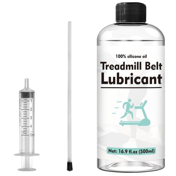 Laufband-Schmiermittel, 100% Silikon-Laufband-Öl Gurt-Schmiermittel, leicht aufzutragendes Schmieröl mit Applikator-Tube, geeignet für alle Arten von Laufbändern, 16.8oz