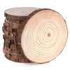 ilauke Natural Wood Slices 12 Pcs 12-13cm Circle Wooden Discs Unfinished Log Wooden Rounds for Arts Crafts Wall Decor Wedding Christmas DIY Projects