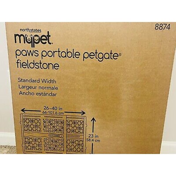 MYPET North States Paws Portable Pet Gate  Fieldstone 26-40"