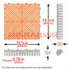42pcs 16"x16" Orange Garage Floor Mat Perforated Flooring Tile Shop Interlocking
