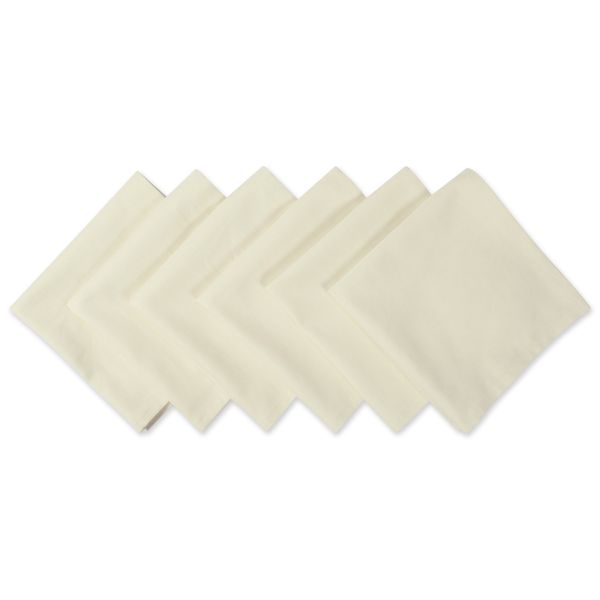 DII Solid Napkin Set Collection, 20x20, Natural, 6 Piece