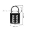 sourcing map 8-Digit Combination Padlock Push Button Lock for Locker Cabinet Black
