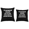 I'd rather be origami but my boss says Throw Pillow