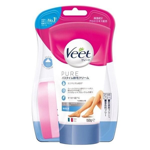 Quasi-drug Veet Bathtime Depilatory Cream 150g For sensitive skin Contains moisturizing ingredients Low irritation For sensitive skin prone to razor burn