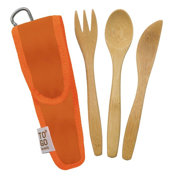 TO GO WARE Kids Repeat Bamboo Utensil Set - Orange (Orange), 1 EA