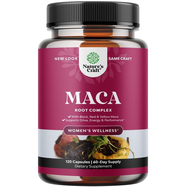 Maca Root Capsules for Women - Herbal Hormone Balance for Women - 120 Count