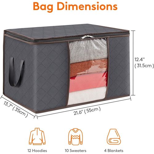 Lifewit 8-Pack Clothes Storage Bag, Storage Bins for Clothes, Blankets,