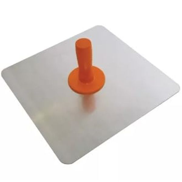 Vision4ever 12-Inch Aluminum Plastering Hawk – Rounded Corners, Durable Hand Tool with Ergonomic Handle for DIY Projects