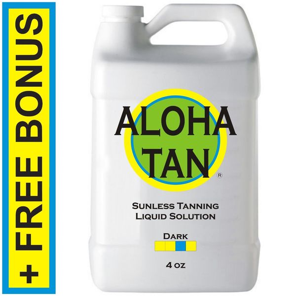 ALOHA TAN - DARK - 4 oz - Spray Tanning Solution / Sunless Self Tanner Mist
