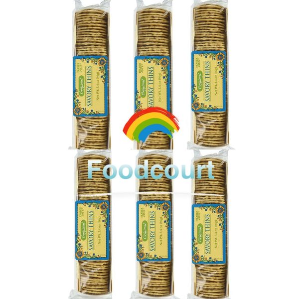 6 Pack Trader Joe's Original Savory Thin Crackers 3.4 oz Each Pack
