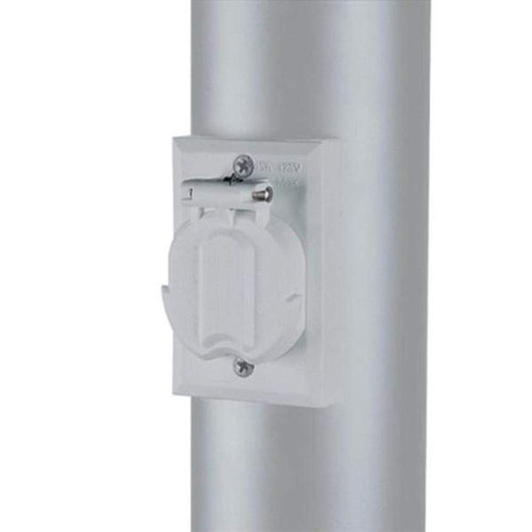 Acclaim 338WH Convenience Electrical Outlet Accessory for Lamp Post, Gloss White